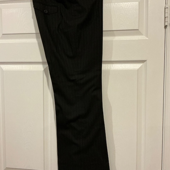 White House Black Market Black Lindsey Pinstriped Bootcut Leg Pants Size 6 - Picture 5 of 8